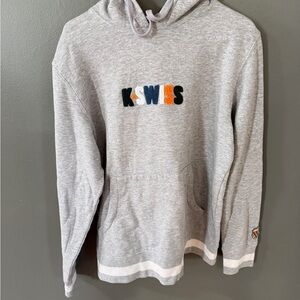 Vintage K-Swiss World Tour Grey Blue White Orange Hoodie Men’s Size Medium Retro